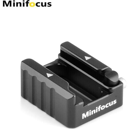 Cold Shoe Mount Adapter with Anti-off Safety Button For Camera Cage Monitor Handle Grip Plate Microphone video light Flash Mount