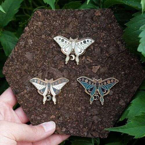 Mystic Moth brooch pin