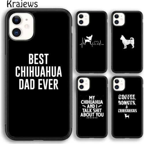 Krajews Heartbeat Chihuahua Puppy Dog Phone Case Cover For iPhone 5 6s 7 8 plus X XR XS 11 12 pro max Samsung Galaxy S8 S9 S10