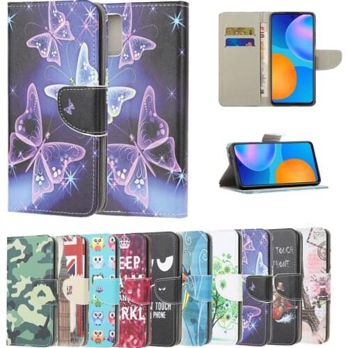 P Smart 2021 Flip Wallet Leather Case for Huawei Y8P Y6P P20 P30 P40 Plus Mate 30 20 Lite Coque Card Slot Full Protection Cover