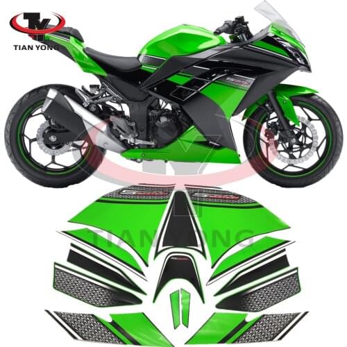 For Kawasaki 2013 Year Decorative Protector Motorcycle Fit Ninja 300 13-19 Full Kit Protector Racing Sticker High Quality Decal