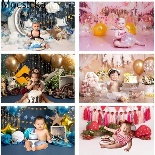 Newborn Kids Portrait Birthday Backdrop for Photography Rabbit Strawberry Kangaroo Photo Background Children Photoshoot Porps