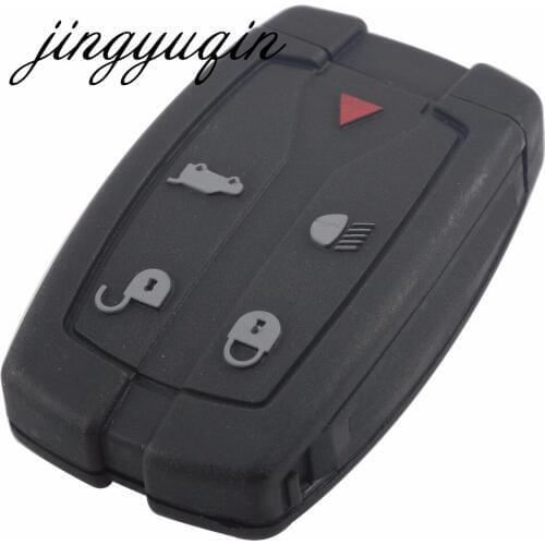 Jingyuqin 10pcs/lot NEW for Land Rover Freelander 5 Buttons Uncut Blade Car Key Case Remote Fob Car Key Shell Replacement