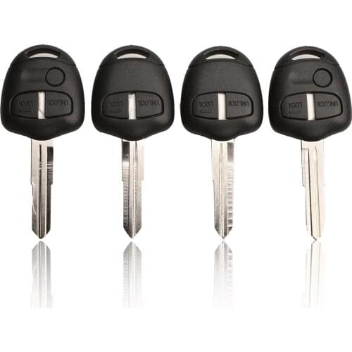 Kutery Remote Car Key Shell For Mitsubishi Outlander Pajero Triton ASX Lancer Shogun 2/3Buttons With Left/Right Uncut Key Blade