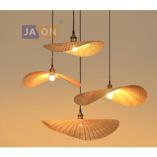 Led e27 Chinese Bamboo Iron Handmade Chandelier Lighting Lustre Suspension Luminaire Lampen For Dinning Room Foyer