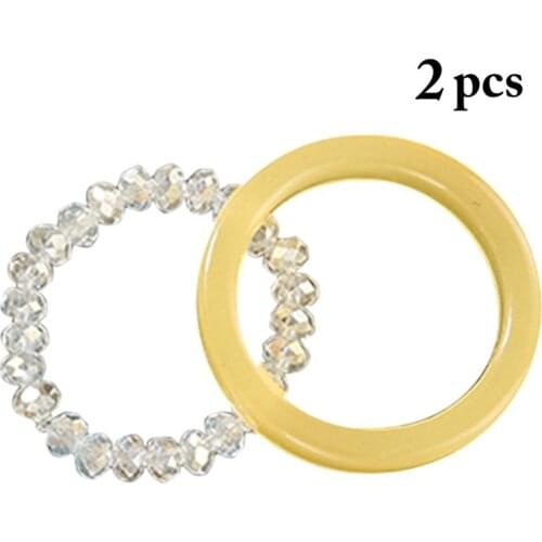 2Pcs Fashion Solid Color Knuckle Ring Plastic Solid Color Finger Ring Joint Ring For Women Jewelry Accessories Party Dress Up