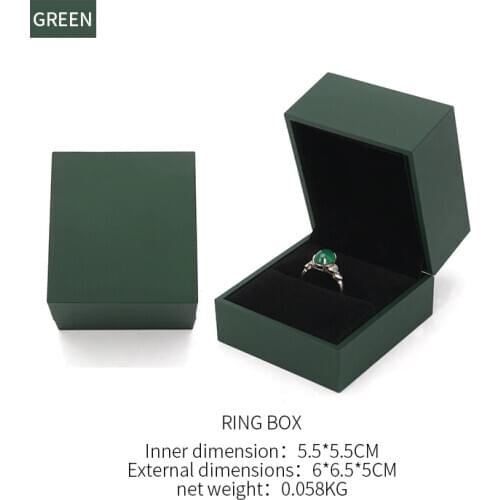 New Dark Green Female Ring Jewelry Display Box For Earring Bracelet Necklace Showcase Jewellery Holder For Sister Birthday Gift