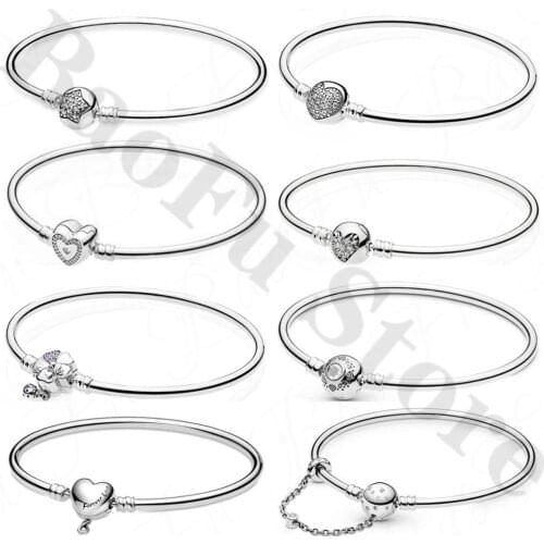 Authentic 100% 925 Sterling Silver Bracelet 1:1 Signature Stars Love Four-Leaf Clover Charm Suitable For Original Female Jewelry