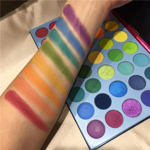 GUICAMI 40 Colors Fusion Makeup Eyeshadow Pallete Highlighter Shimmer Make up Pigment Eyeshadow Palette Cosmetics