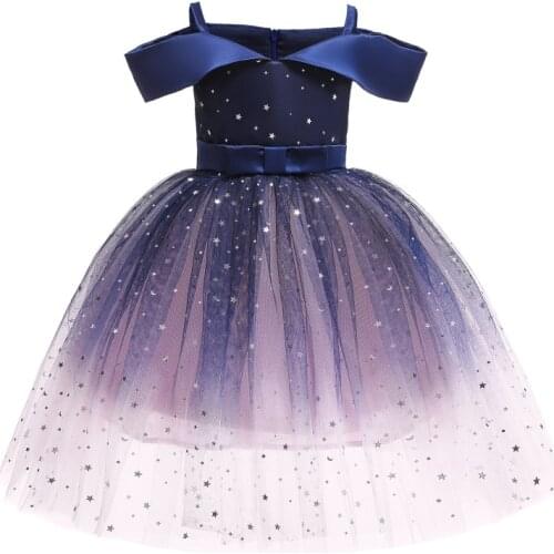 Girls Princess Dress Kids Prom Sequins Tulle Ball Gowns Girls Costume Pageant Party Dress New Arrival