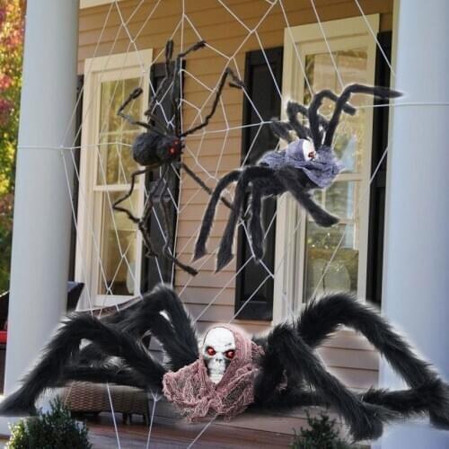 75cm Halloween Plush Spider Large Horror Polyester Spider Toy Simulation Spider Toy Simulated Halloween Spider Fools Day