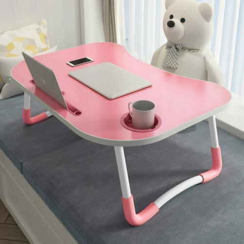 Laptop desk Portable Foldable Dormitory Bed Lap Desk Book Reading Tray Cup slot Bed Table For Computer Notebooks mx9121605