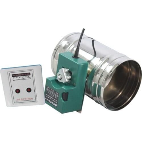 80-400mm AC220V DC24V stainless steel round adjustable air volume regulating damper electric five position air valve