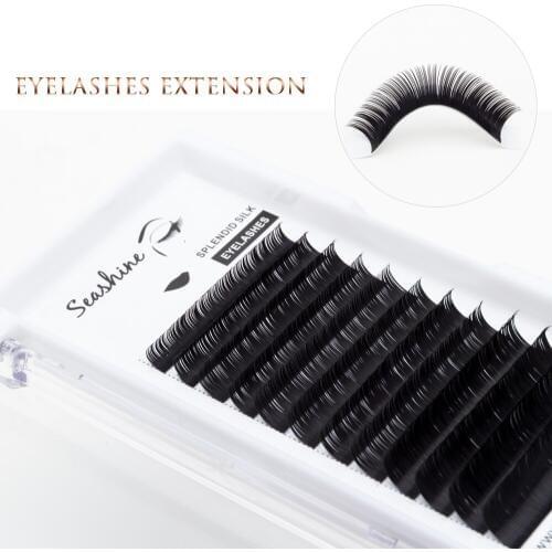 Seashine Makeup False Lashes Individual Lashes 1Tray J/B/C/D/L Russia Volume Lashes Extension Supplies Natural Long Handmade OEM