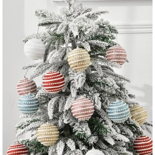 Christmas Ornaments/Christmas Tree Decoration Ornaments Colorful Balls/8CM Hanging Ball/XMAS Decor/Festival Dress Up Supplies