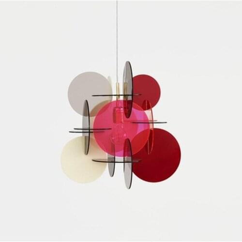Modern LED living room pendant lights Nordic Creative DIY splice Acrylic colorful room hanging lamp lighting fixtures ZM1010