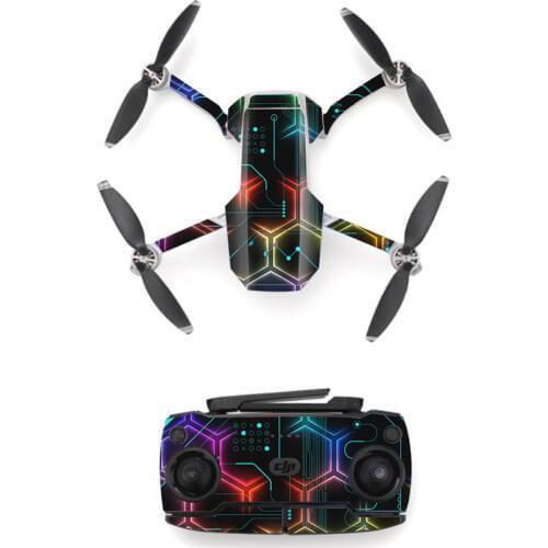 Colorful Line Style Skin Sticker for DJI Mavic Mini Drone And Remote Controller Decal Vinyl Skins Cover 13 Styles Available