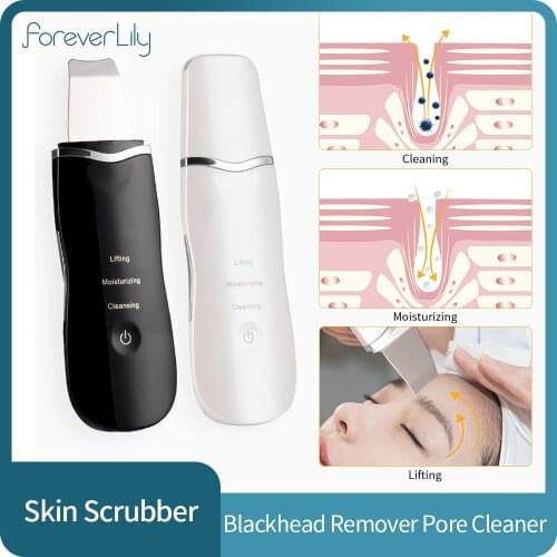 Ultrasonic Deep Face Cleaning Machine Skin Scrubber Remove Dirt Blackhead Reduce Wrinkles and spots Facial Whitening Lifting