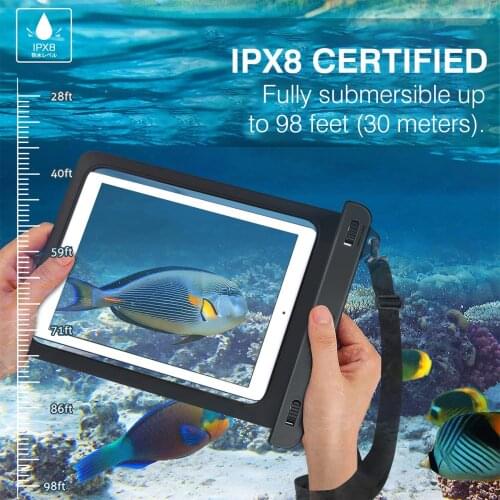 Universal Waterproof Tablet Case For Ipad Samsung Huawei Diving Swimming Dry Bag Underwater Case Water Proof Bag Pouch Cover