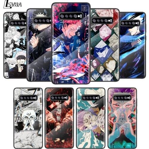 Jujutsu Satori Gojo For Samsung Galaxy S21 Ultra Plus 5G M51 M31 M21 Tempered Glass Cover Shell Luxury Phone Case