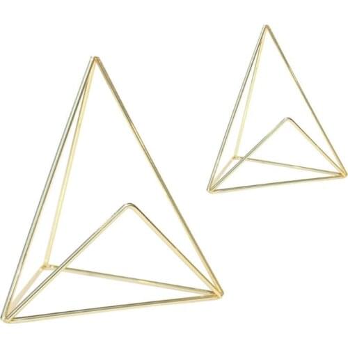 Iron Geometric Business Name Card Holder Display Stand Rack Desktop Table Photo Note Folder Organizer 2 Sizes