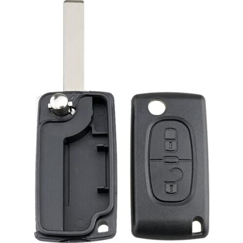02B Fits For Peugeot 2008 3008 5008 2 Button Remote Key Fob Shell Case Ce0523 Hu83 Shell Cover Key Protector