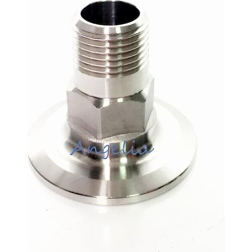 1-1/2" DN40 Tri Clamp OD 50.5mm G Thread Male thread OD 48mm SUS304 Sanitary Fitting Hex Nut Connector