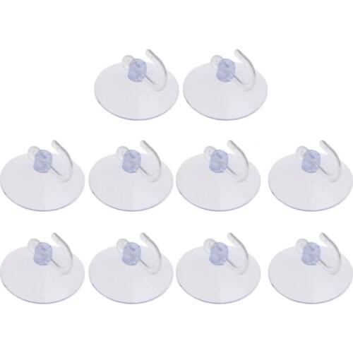 10PCS Glass Window Wall Strong Suction Cup Hooks Hanger Kitchen Bathroom door