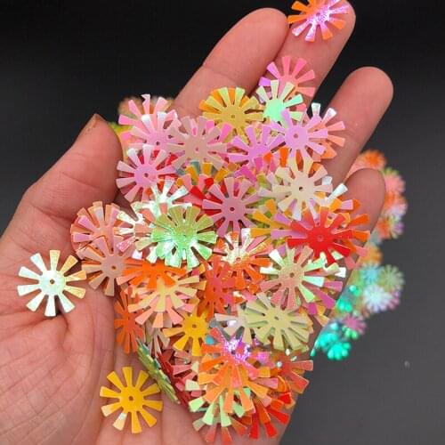 20g/Lot 16mm Mixed Loose Sequins Snowflake Embellishment DIY Sewing Clothing Scrapbook Wedding Party Nail Art Decor