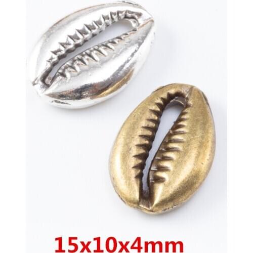 35 pieces of retro metal zinc alloy shell pendant for DIY handmade jewelry necklace making 6956