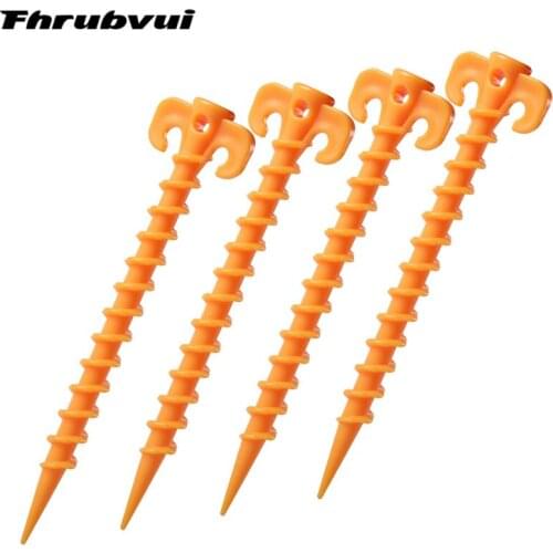 4/8Pcs Tent Nails Outdoor Climbing Picnic Mat Fixing Nails Screw Type Claw Horn Plastic Nails Camping Beach Tents Accessories