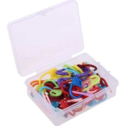 50 Pcs Mix Color Knitting Stitch Counter Crochet Locking Stitch Marker Pin Decor