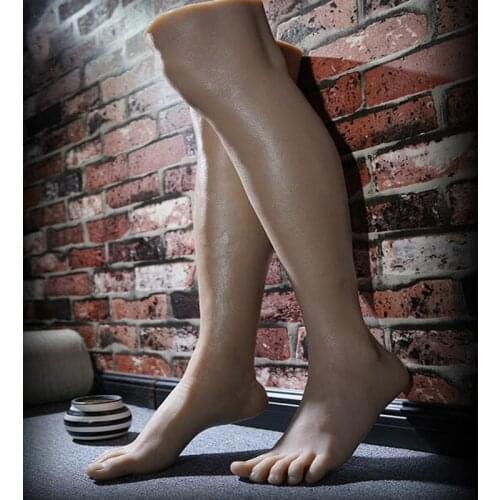 57CM Real Male Foot Mannequin Doll Shoe Blood Vesse Silicone Photography Stocking Model Toe Bone Version Silica Gel 1PC D069