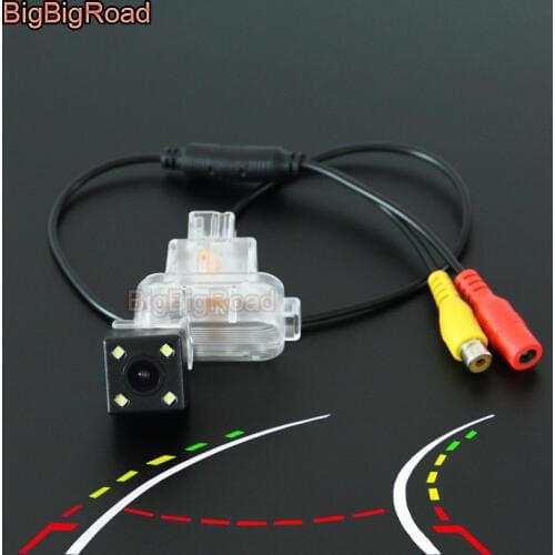BigBigRoad Car Intelligent Dynamic Trajectory Tracks Rear View Camera For Mazda 3 6 Atenza GJ M3 2013 2014 2015 2016 2017