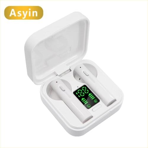 Wireless Earphone Air6 Plus Solar Charging Hi-Fi Mini Earbuds Bluetooth 5.0 Waterproof LED Display Sports Headphones with Mic