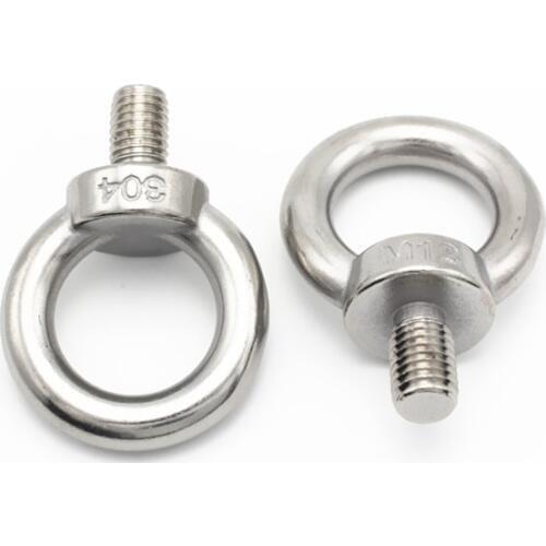 M6/M8/M10/M12/M14/M16/M20 304 Stainless Steel Eyebolt Lifting Eye Bolts Ring Screw Loop Hole Bolt For Cable Rope Lifting
