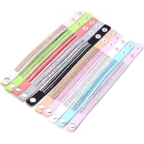 Miasol Rhinestone bling crystal bracelet crystal bracelets with 2 snap B1420