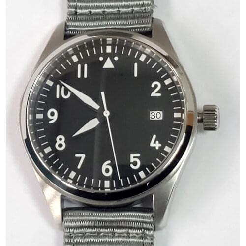 Watch Japan NH35 case aseptic dial stainless steel 40mm sapphire assembly automatic movement green luminous