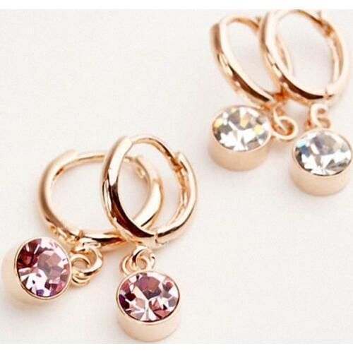 DANS ELEMENT Big Brand New Sale Hot Fashion AAA Cubit Zirconia Round Drop Earring For Women #RG85123