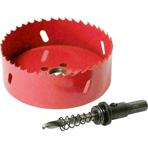 100mm/3.9in Bi-Metal Hole Sawing Steel Drill Hole Cutter with High Accuracy Cutting Tooth Hole Cutter with Arbor for Wood Metal