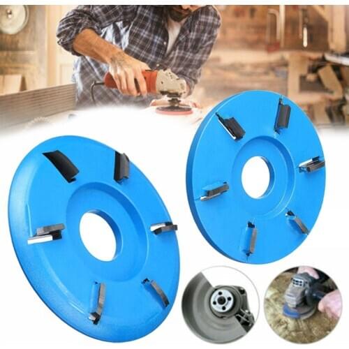 6 Teeth Power Wood Carving Cutter Disc Milling Attachment 90mm Diameter 22mm Bore Arc/Flat For Angle Grinder Hand Grinder