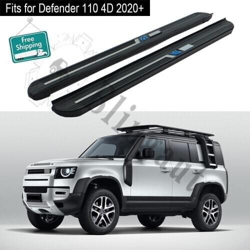 Running board fits for L.and Rover Defender L663 4D 110 2020 2021 side steps nerf bar car pedal side stairs side bar 2PCS