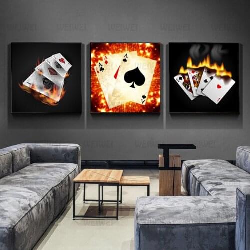 Canvas Painting Intellectual Game Playing Card On The Wall Art Posters Prints Wall Pictures for Living Room Home Cuadros Decor