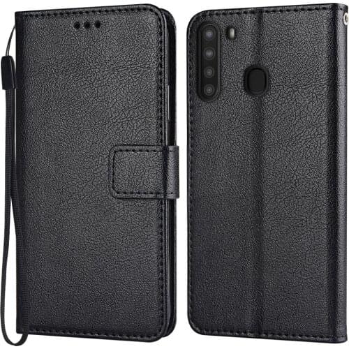 Flip Leather Case for Samsung Galaxy A21 SM-A215U 6.5'' Vintage Wallet Phone Case for Galaxy A21 a21 Funda Cover