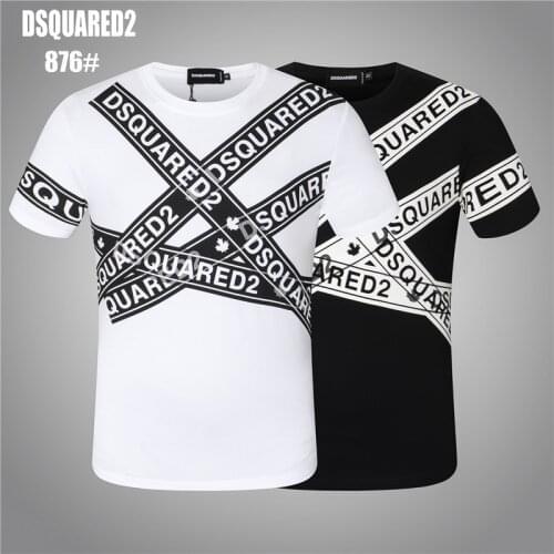 Best seller 2021 new Dsquared2 DSQ-Classic mens and womens streetwear print pattern casual O-neck short-sleeved T-shirt