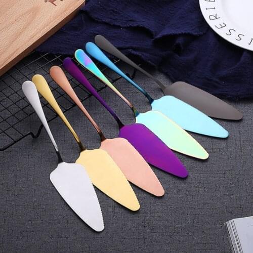 Stainless Steel Pizza Shovel Golden Silver Cake Butter Cheese Ice Cream Dessert Cutter Butter Knife Cake Spatula Tool