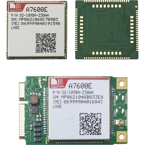 SIMCOM A7600E LCC+LGA/MINIPCIE package LTE CAT1 module modem competitive with SIM7600
