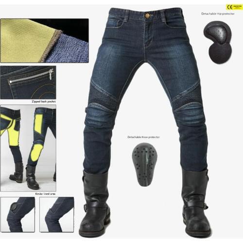 New velvet jeans motorcycle riding motorcycle pants wear-resistant anti-fall belt protector motorcycle pants