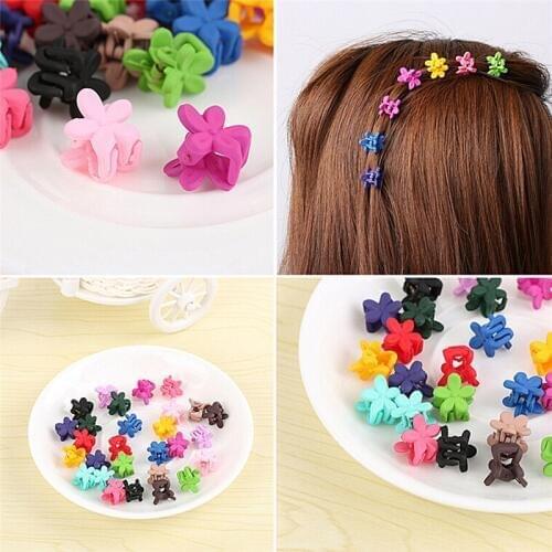 30 Pcs Plastic Flower Small Mini Hair Claw Clips Barrettes Accessories Hairgrips for Baby Girls Toddlers Kids Children
