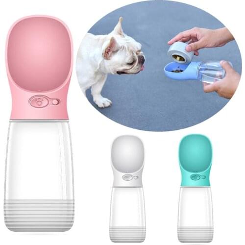 Portable Pet Dog Water Food Bottle For Small Large Dogs Travel Puppy Cats Drinking Feed Bowls Outdoor Pet Water Dispenser Feeder